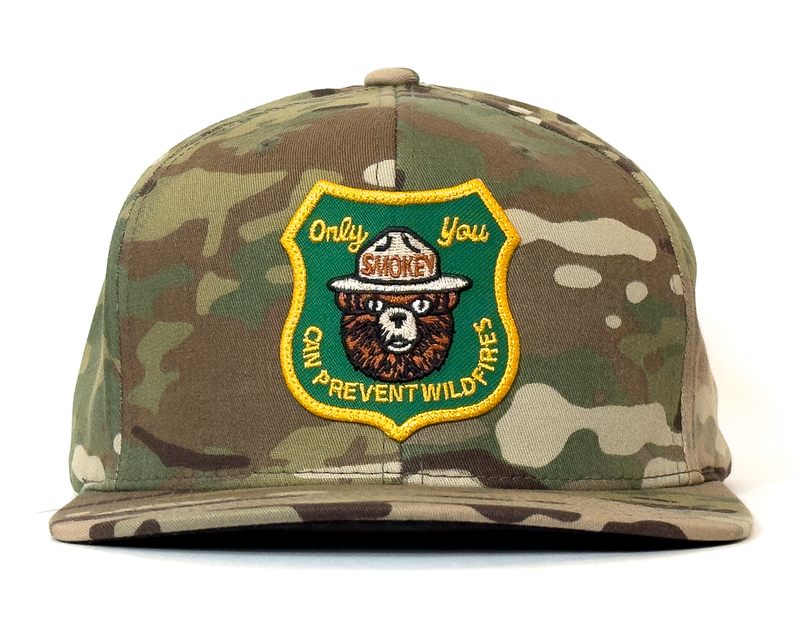 SMOKEY BEAR 6-Panel Flat Camo Hat Beige