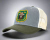 SMOKEY BEAR 6-Panel Curved Snapback, Richardson 112 Grey