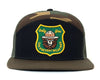 SMOKEY BEAR 7-Panel Flat Camo Hat, Richardson 168 Black