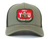 SMOKEY BEAR 6-Panel Curved Snapback, Richardson 112 Green
