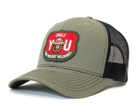 SMOKEY BEAR 6-Panel Curved Snapback, Richardson 112 Green