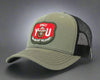 SMOKEY BEAR 6-Panel Curved Snapback, Richardson 112 Green