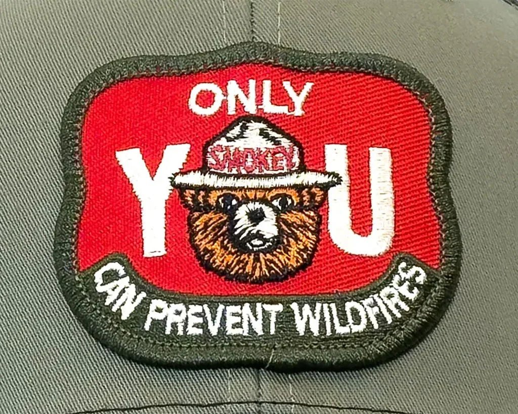 SMOKEY BEAR 6 - Panel Curved Snapback, Richardson 112 Green - Tailgate Hats