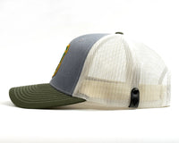 SMOKEY BEAR 6-Panel Curved Snapback, Richardson 112 Grey