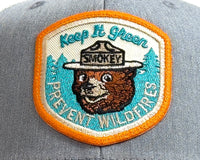 SMOKEY BEAR 6-Panel Curved Snapback, Richardson 112 Orange