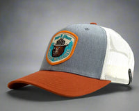 SMOKEY BEAR 6-Panel Curved Snapback, Richardson 112 Orange