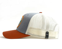 SMOKEY BEAR 6-Panel Curved Snapback, Richardson 112 Orange
