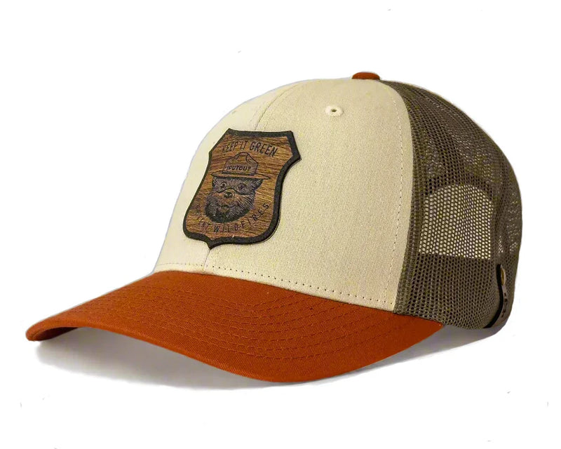 SMOKEY BEAR WOOD 6-Panel Low-Profile Cap, Richardson 115 Beige