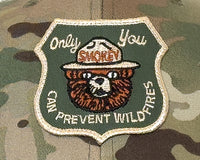 SMOKEY BEAR 6-Panel Camo Hat Green Khaki