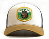 SMOKEY BEAR 6-Panel Curved Snapback, Richardson 112 Beige Gold