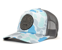 GREAT SMOKY MTS 5-Panel Curved Camo Hat, Richardson 112 Grey