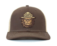 SQUATCHY 6-Panel Curved Snapback, Richardson 112 Brown