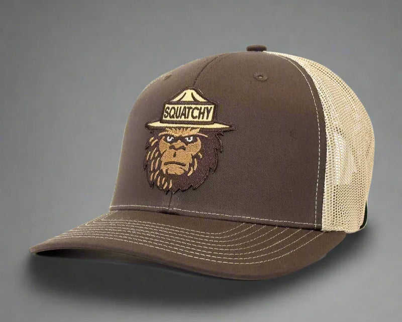 SQUATCHY 6-Panel Curved Snapback, Richardson 112 Brown