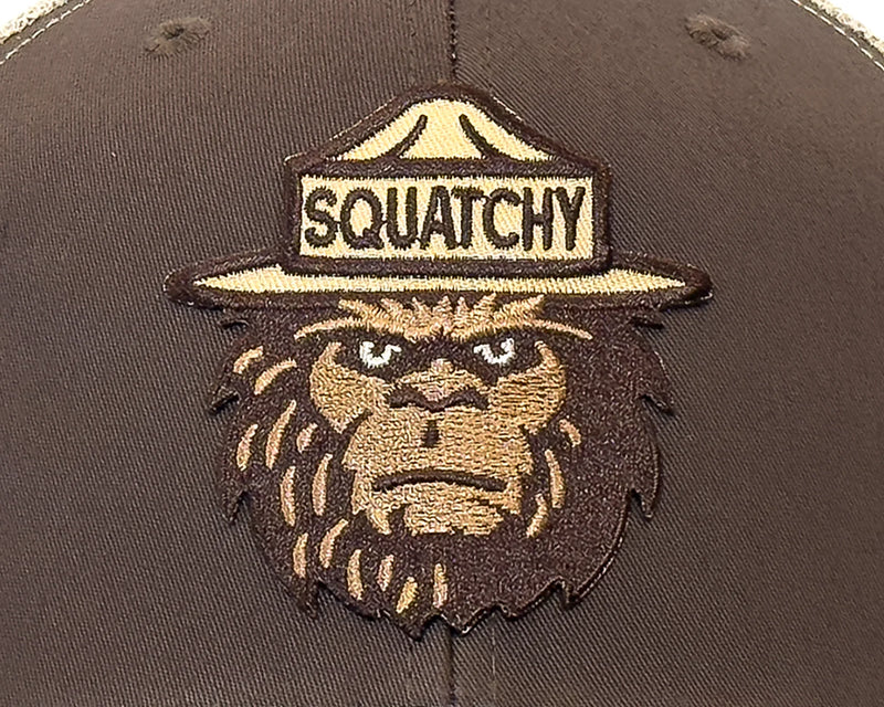 SQUATCHY 6-Panel Curved Snapback, Richardson 112 Brown