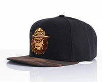 SQUATCHY 6 - Panel Flat Camo Hat Black - Tailgate Hats