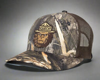 SQUATCHY 6-Panel Curved Mossy Oak Camo Hat Brown