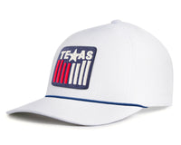 TEXAS BADGE 5-Panel Curved Rope Hat, Richardson 112 White