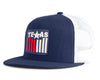 TEXAS BADGE 5-Panel Flat Snapback Navy