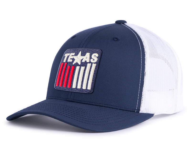 TEXAS BADGE 6-Panel Curved Snapback Navy