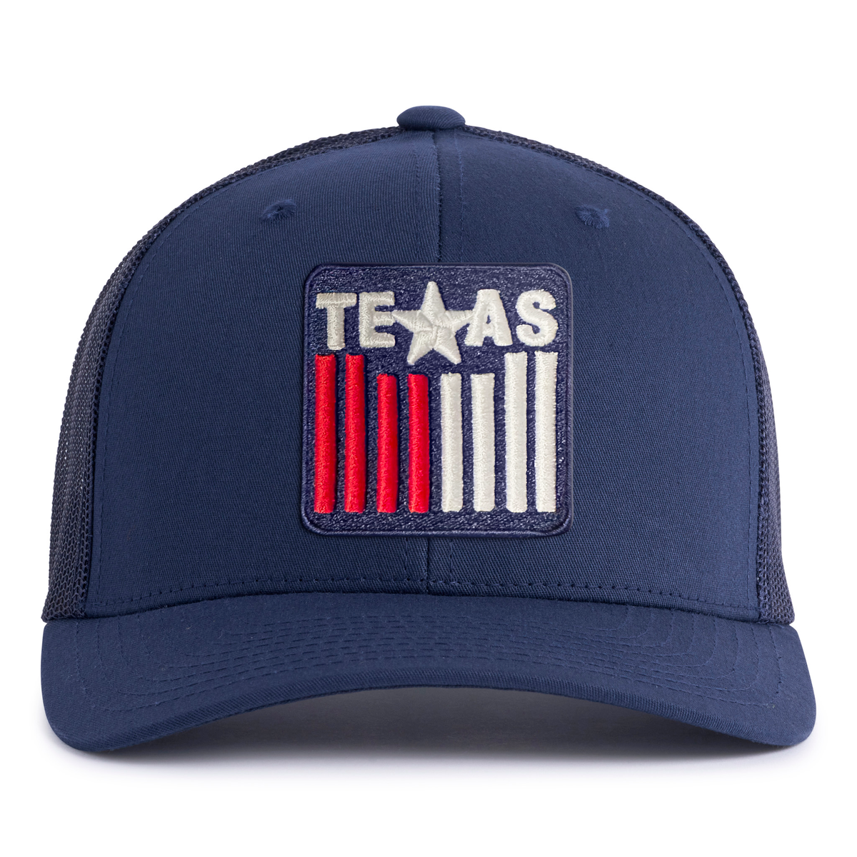 TEXAS BADGE 6-Panel Curved Snapback Navy