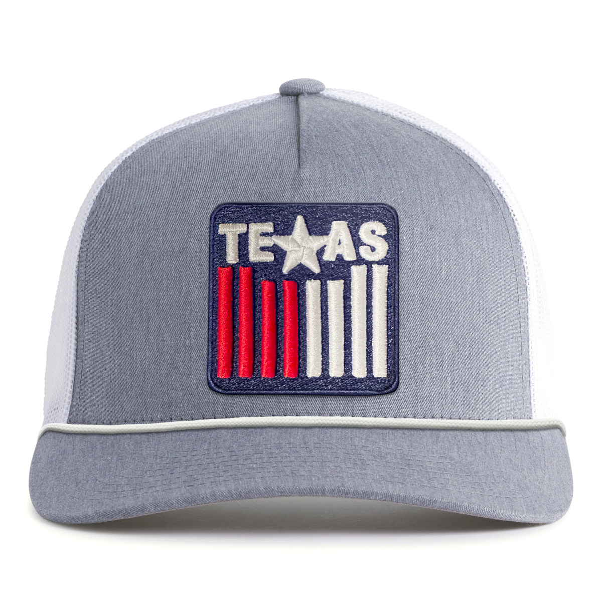 TEXAS BADGE 5-Panel Curved Rope Hat, Richardson 112 Grey