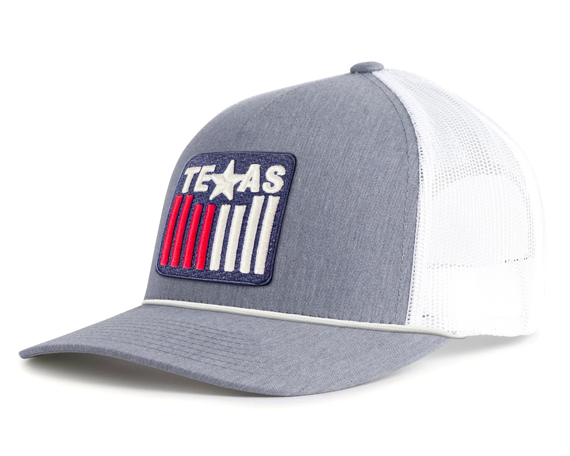 TEXAS BADGE 5-Panel Curved Rope Hat, Richardson 112 Grey