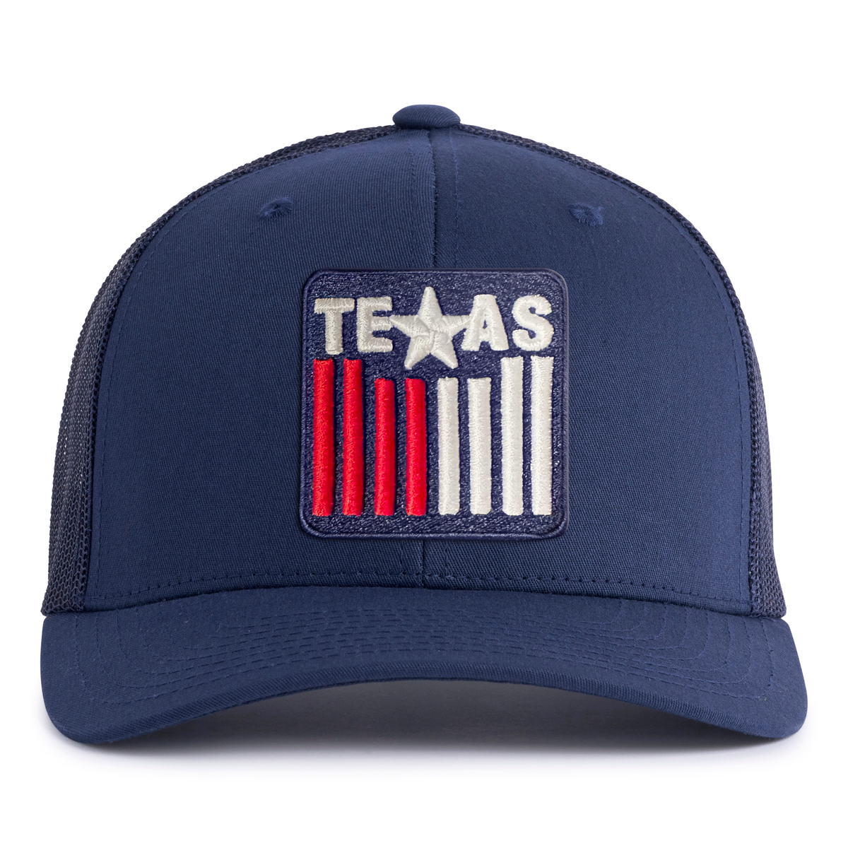 TEXAS BADGE 5-Panel Curved Snapback Navy