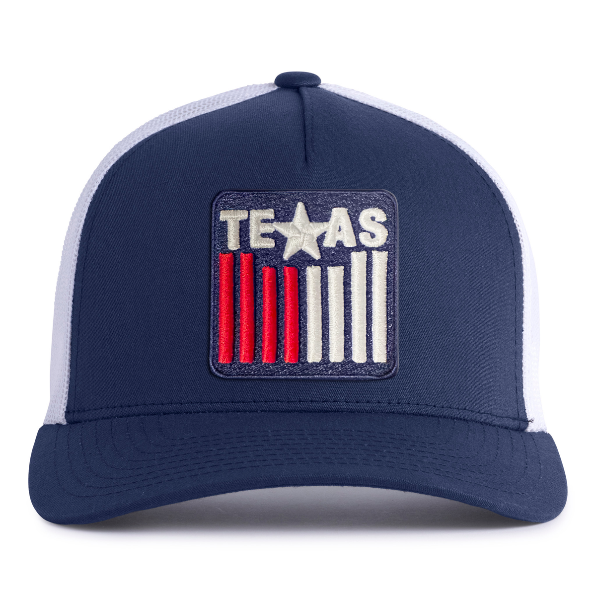 TEXAS BADGE 5-Panel Curved Snapback Navy