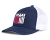 TEXAS BADGE 5-Panel Curved Snapback Navy