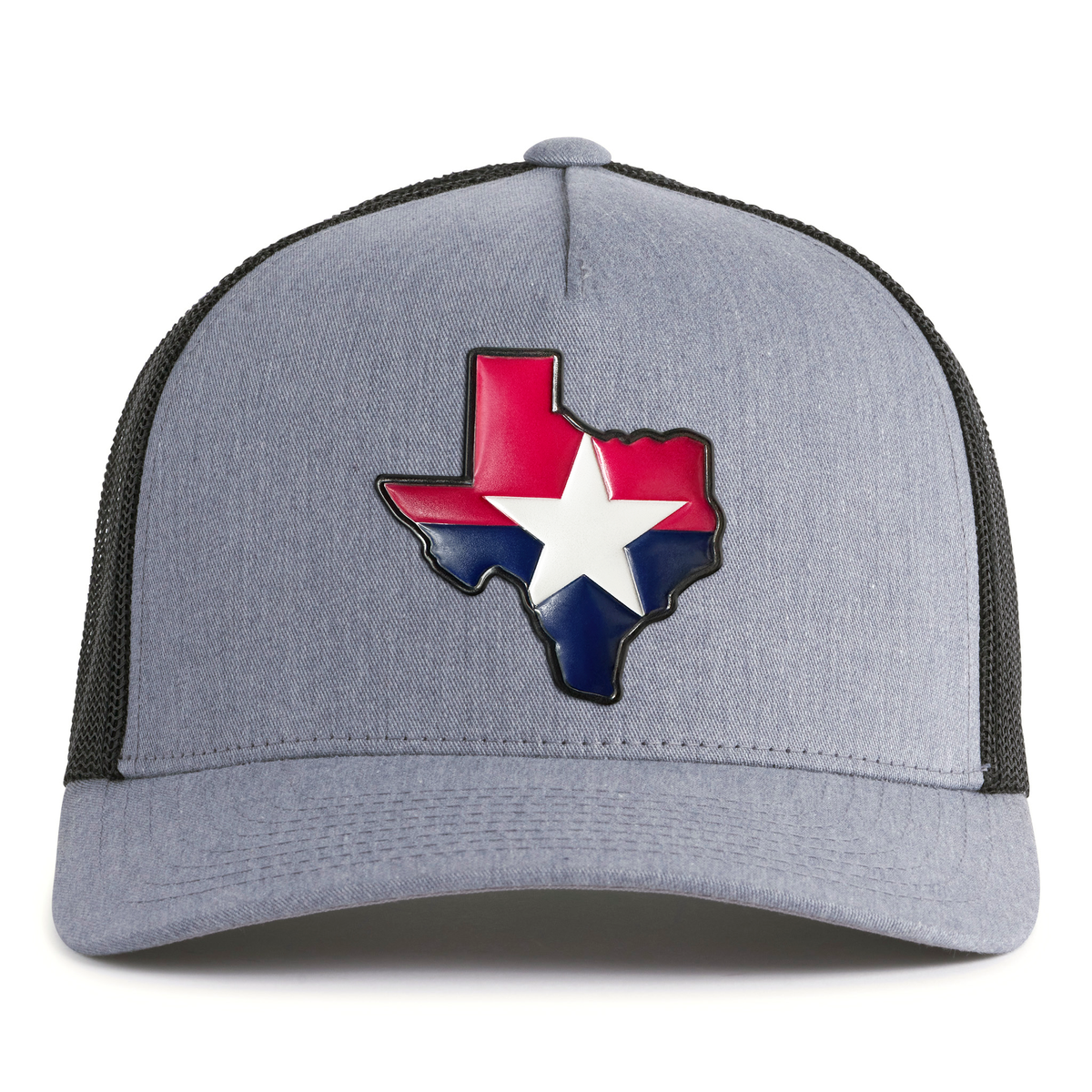 TEXAS STAR 5-Panel Curved Snapback Grey