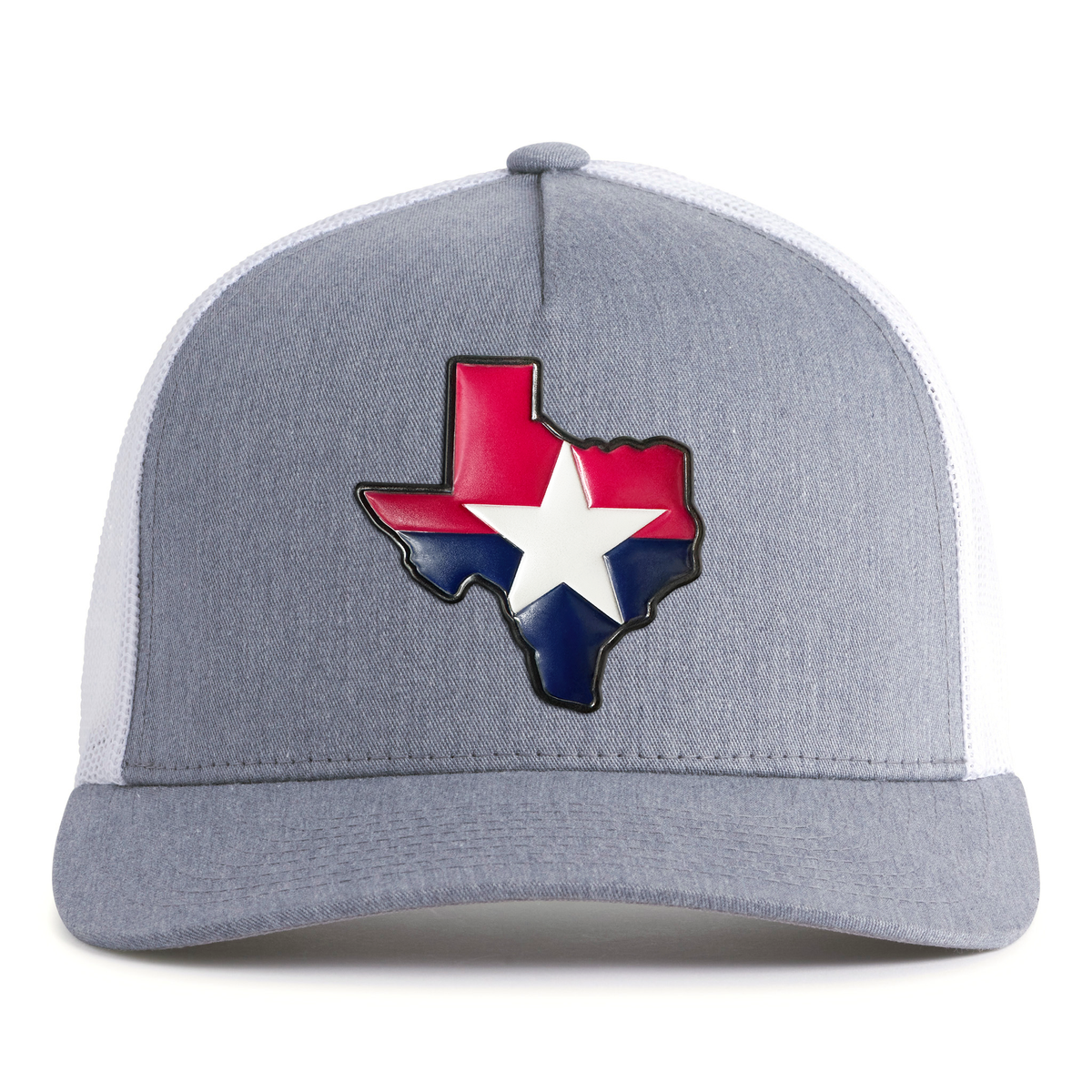 TEXAS STAR 5-Panel Curved Snapback Grey