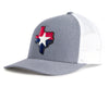 TEXAS STAR 5-Panel Curved Snapback Grey