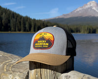 ROCKY MTN 6-Panel Curved Snapback, Richardson 112 Black