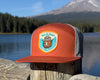 SMOKEY BEAR 7-Panel Flat Snapback, Richardson 168 Orange