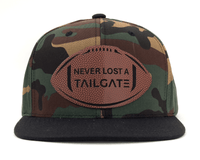 TAILGATE FOOTBALL 6-Panel Flat Camo Hat Brown