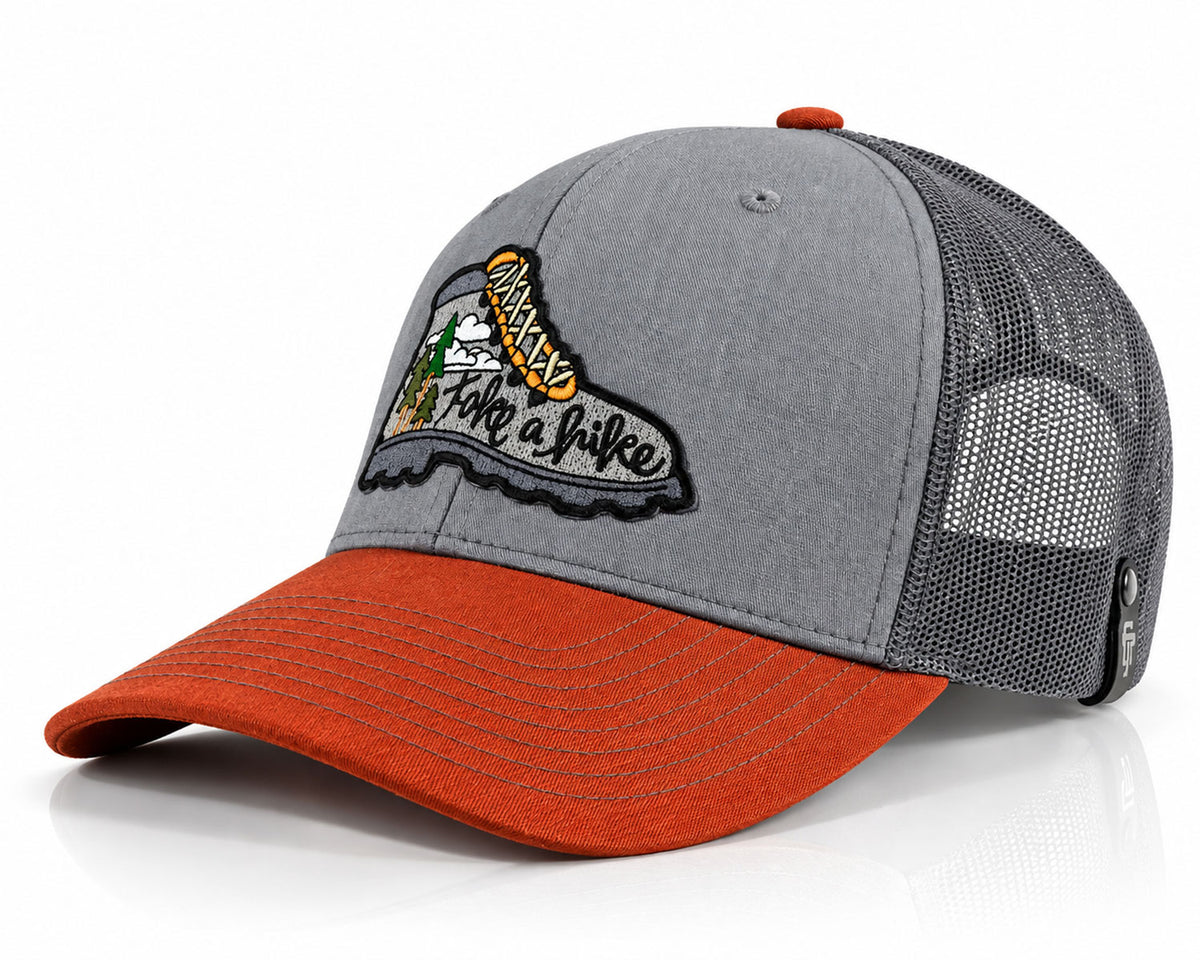 Take A Hike Grey Orange Trucker – Richardson 112