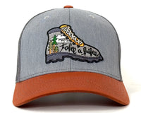 TAKE A HIKE 6-Panel Curved Snapback, Richardson 112 Grey