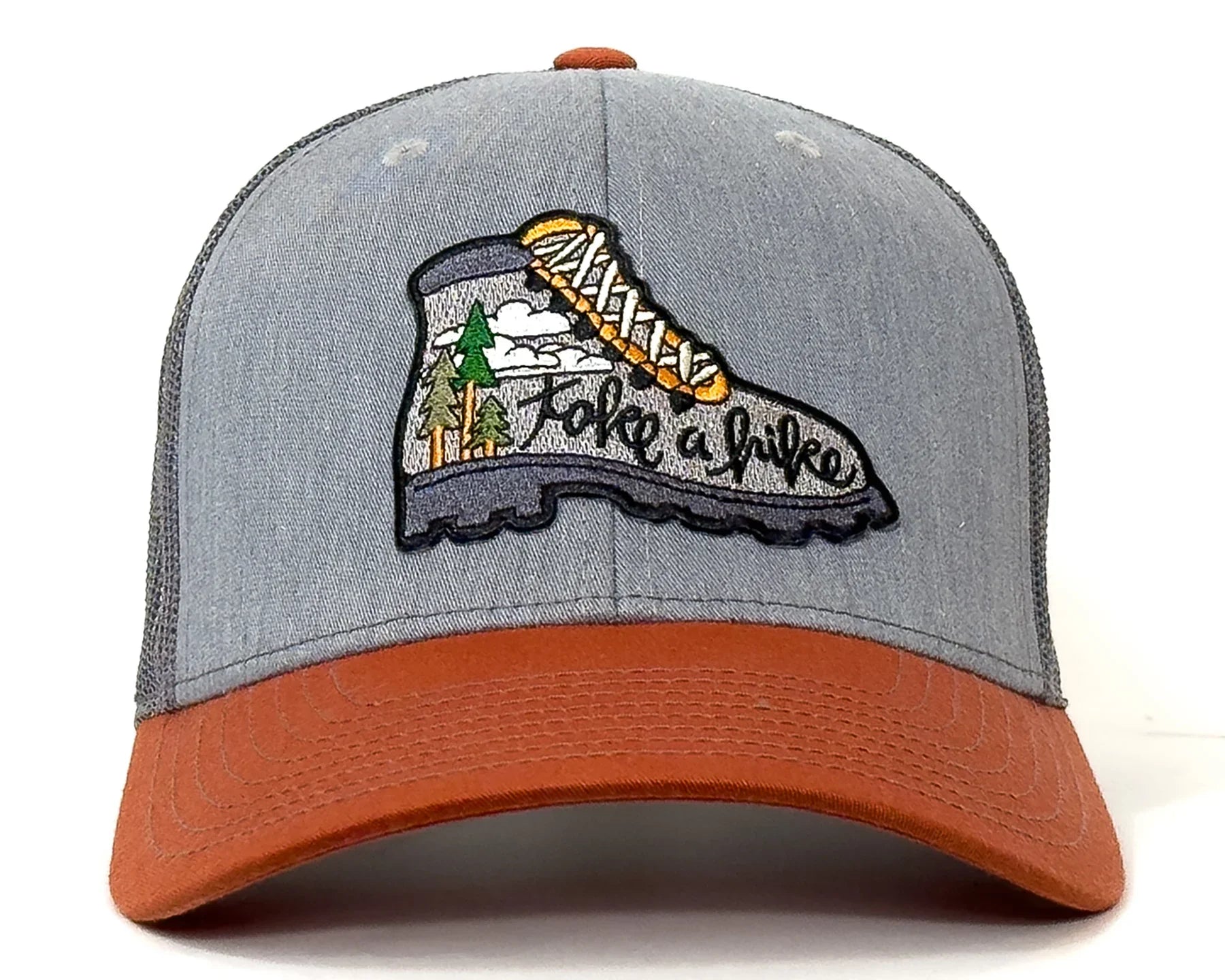 TAKE A HIKE 6-Panel Curved Snapback, Richardson 112 Grey