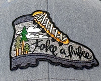 TAKE A HIKE 6-Panel Curved Snapback, Richardson 112 Grey