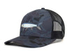 TARPON 5-Panel Curved Camo Hat, Richardson 112 Navy