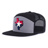 TEXAS STAR 7-Panel Flat Grey/Black - Tailgate Hats