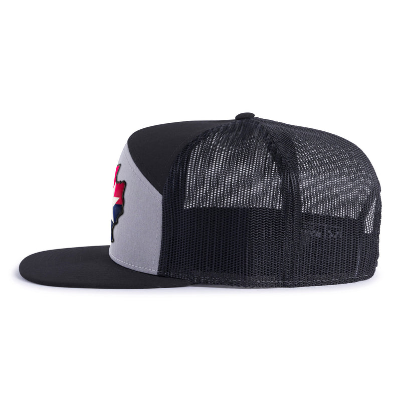 TEXAS STAR 7-Panel Flat Grey/Black - Tailgate Hats