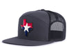 TEXAS STAR 7-Panel Flat Bill Snapback, Richardson 168 Grey