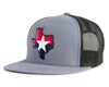 TEXAS STAR 5-Panel Flat Snapback Grey
