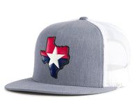 TEXAS STAR 5-Panel Flat Snapback Grey