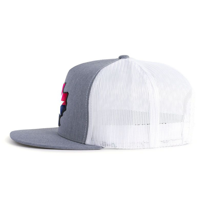 TEXAS STAR 5-Panel Flat Grey/White - Tailgate Hats