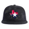 TEXAS STAR 5-Panel Flat Black Camo - Tailgate Hats