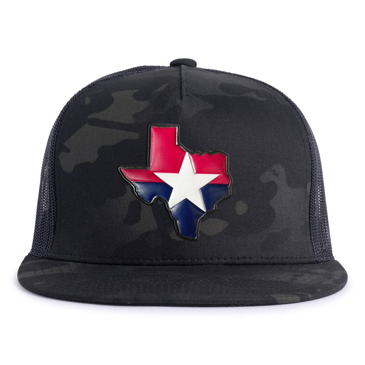 TEXAS STAR 5-Panel Flat Black Camo - Tailgate Hats