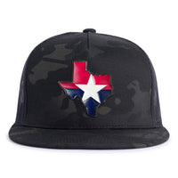 TEXAS STAR 5-Panel Flat Black Camo - Tailgate Hats