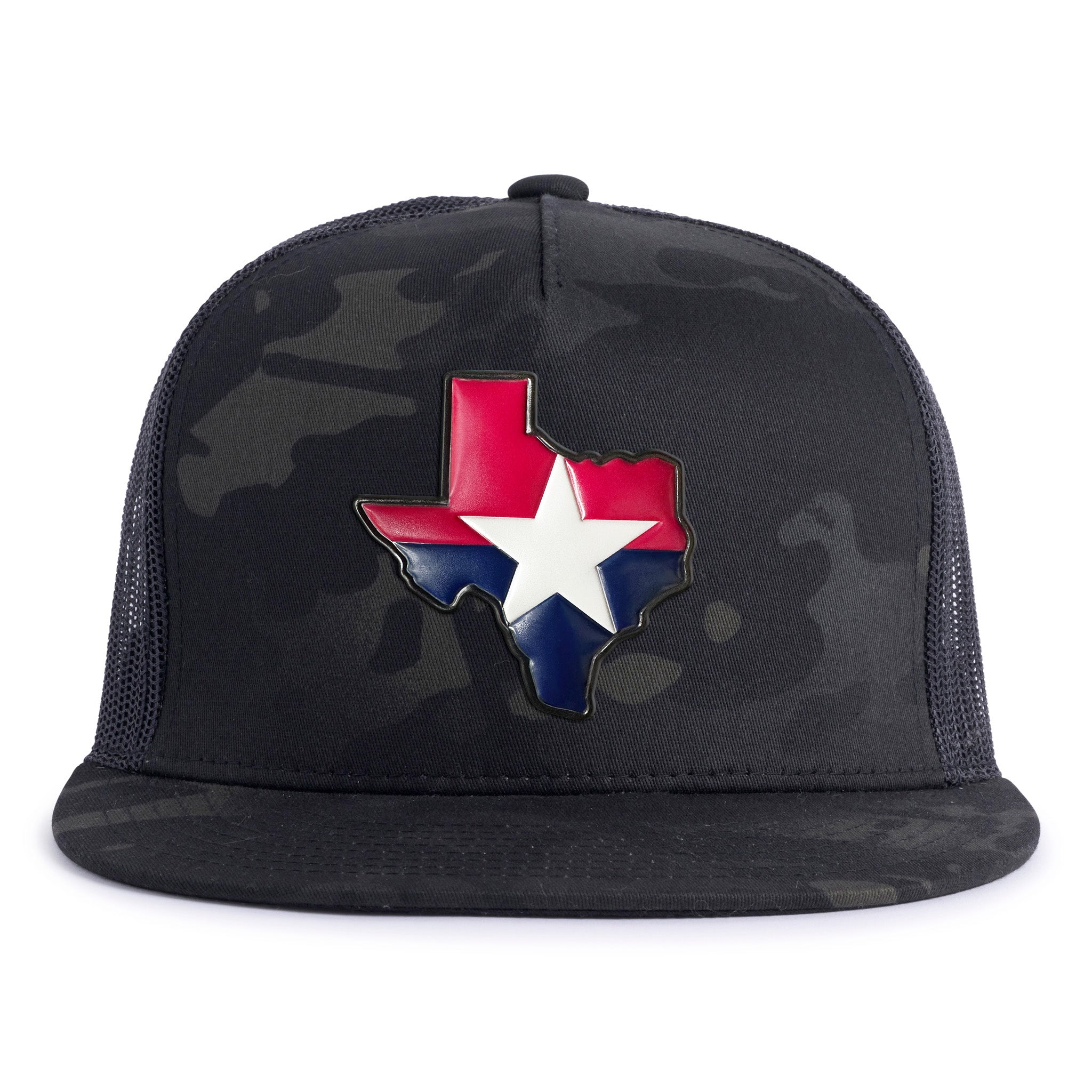 TEXAS STAR 5-Panel Flat Black Camo - Tailgate Hats